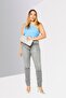 Women Skinny Fit Washed Stretchable Jeans, Light Grey - 2
