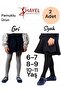 2Pcs Black Gray Cotton High Quality Girl's Plain Pantyhose School Socks