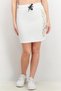 Women Sportswear Fit Drawstring Brand Logo Mini Skirt, White