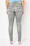 Women Skinny Fit Washed Stretchable Jeans, Light Grey - 4