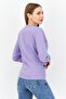 Women Squid Game Crew Neck Long Sleeve Graphic Print Sweatshirt, Purple - 4