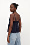 Adjustable Strap Beaded Blouse A17480 - 6