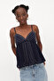 Adjustable Strap Beaded Blouse A17480 - 2