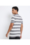 Men's Gray FLAT KNIT POLO - 4