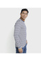 Men's Blue Crew Neck Tee - 3