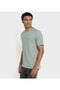 Men's Green Crew Neck Tee - 2