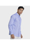 Men's Blue Casual Shirt - 3