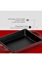 Cast Iron Rectangular Pan Cast Iron Solid Double Handle Size 12X15Cm.-Burgundy - 6