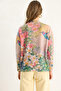 Women's Pink Blue Patchwork Knitwear Sweater 20234237 - 7