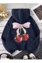 Unisex Men/Women Colorful Cherry Custom Printed Cotton Oversize Hooded Sweatshirt