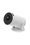 Smart Mini Projector, 2.4G+5G Wireless, Home Theatre Projector with USB Ports, White