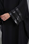 Ferace Abaya with Sequin Stripe Detailing on the Sleeves, Sizes 40-56. - 6