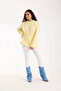 Thessaloniki Knitted Yellow Oversize Knitwear Women's Long Sweater - 5