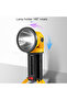 LED Spotlight Torch with 180° Rotating Head, Foldable Stand, Dual Control Buttons, Yellow and Black - 4