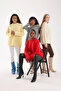 Thessaloniki Knitted Gray Oversize Knitwear Women's Long Sweater - 8