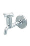 Plus Open-Close 4-Handle Chrome Swivel Faucet Single Inlet through Wall () - 3