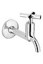 Plus Open-Close 4-Handle Chrome Swivel Faucet Single Inlet through Wall () - 4