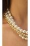 Pearl and Gold Detailed Triple Look Beaded Necklace - 3