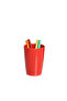 2 Pieces Pen Holder Red Color Melamine Office Supplies 8X8X11Cm 320ml - 5