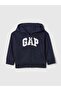 Baby Boy Navy Blue Relaxed Logo Zip Sweatshirt
