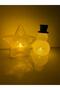 16 cm Large Size Led Christmas Ornament Set Snowman and Star 2 Pcs Led Candles Included Figure2 - 2