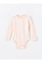 Lcw Baby Pink Crew Neck Baby Girl Snap Fastener Bodysuit Pack of 2 - 4