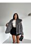 Women's Lolita Fur Coat with Double Snap Pockets - 2