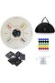 Jakaroo Wooden Board Game for 4 Players, Beige, Foldable, with Black Cards and Marbles - 2