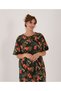 100% Cotton Oversized Printed Cycling Collar Short Sleeve Homewear Dress