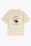 Oversize Beige Unisex if It's Nice Play It Twice Record Printed T-Shirt