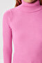 Women's Light Pink High-Rise Ribbed Lycra Sweater DD01007 - 5