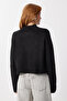 Women's Burgundy Basic Crop Knitwear Sweater Mx00266 - 4