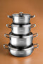 Alaz Induction Based 8 Piece Steel Cookware Set
