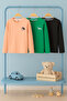 Turuncu-Yeşil-Siyah 100% Pamuk 3'lü Animal Baskı Regular Örme Unisex Çocuk T-Shirt TKDAW26TS00009 - 2