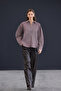 Trendyol Studio Bordo-Çok Renkli Çizgili Oversize Pamuklu Poplin Gömlek TWOAW26GO00107 - 2