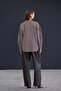 Trendyol Studio Bordo-Çok Renkli Çizgili Oversize Pamuklu Poplin Gömlek TWOAW26GO00107 - 4