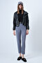 Gray High Waist Carrot Pants Alc-X11148 - 4