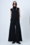 Black Turtleneck Sleeveless Blouse and Wide-Leg Pants Set Alc-X14663 - 3