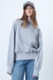 Grimelange Stitching Detailed Oversize Design Sweatshirt Alc-X14662 - 6