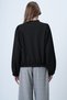 Women's Black Balloon Sleeve Regular Fit Stylish Design Blouse Alc-X14649 - 7