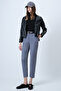 Gray High Waist Carrot Pants Alc-X11148 - 2