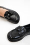 Black Women's Loafer Shoes 20950 - 2