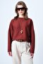 Women's Tile Crew Neck Wide Cut Bat Sleeve Basic Blouse Alc-X14623 - 4