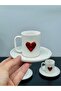 6-Person White Porcelain Heart Coffee Cup Set Presentation Cup - 3