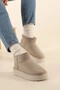 Suede Inside Fur Thick Sole Ankle Short Women's Boots & Booties - 6