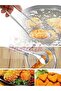 Multi-Purpose Stainless Metal Boiling and Frying Tongs with Strainer - 5