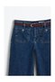 Woman Straight Jeans with Patch Pockets - 7