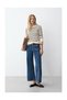 Woman Straight Jeans with Patch Pockets