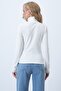 White High Collar Lace Detailed Ribbed Knitted Ottoban Blouse Alc-X14504 - 6