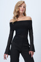Black Madonna Collar Tulle Detailed Blouse Alc-X14501